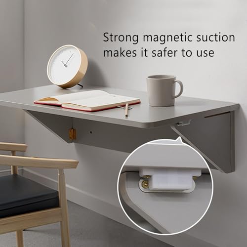 Bureau pliable mural flottant 40x80 cm bois : la solution pour travailler en studio