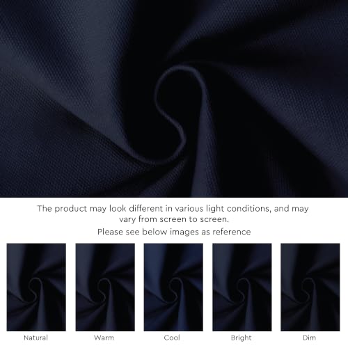 Image of Encasa XO Cotton Napkins for Dining Table | Set of 6, Size 43x43 cm | Machine Washable Reusable Table Napkin, Soft & Absorbent, Elegant Table Decor for Kitchen, Hotels, Party - Navy Blue