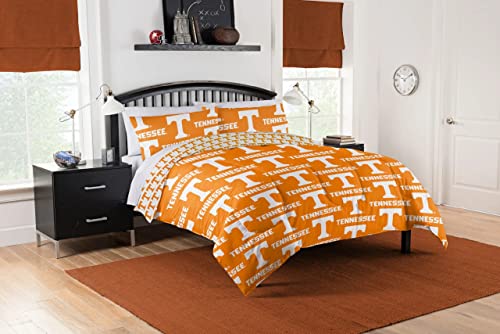 The Northwest Company NCAA Tennessee Volunteers "Rotary" Full Bed In a Bag Set, black