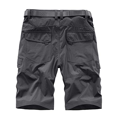 Image of Tactical Workout Shorts for Men Outdoor Casual Quick Dry Hiking Cargo Shorts with Multi Pockets 28-46 (No Belt)