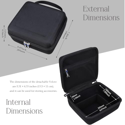 Image of Hard Travel Case for KMM Handheld Car Vacuum Cleaner, Portable Auto Vacuum Cleaner Accessories Storage Bag Carrying EVA Case for KMM LT-117C 9000Pa Air Duster (Full Black)