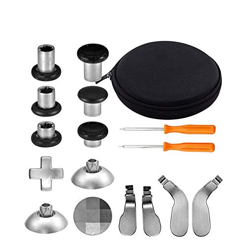 Preisvergleich Produktbild LXWM Komplettes Set für Xbox One Elite Wireless Controller 14pcs Metallersatz Daumensticks Joystickabdeckungen Paddle DPAD-Abzug