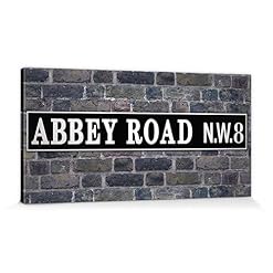 1art1 The Beatles Poster Impression Sur Toile Abbey Road N.w. 8 Affiche Murale XXL Encadrée | Tendue Sur Cadre En Bois… - Les Beatles, Paul McCartney, John Lennon, RIngo Starr, George Harrison
