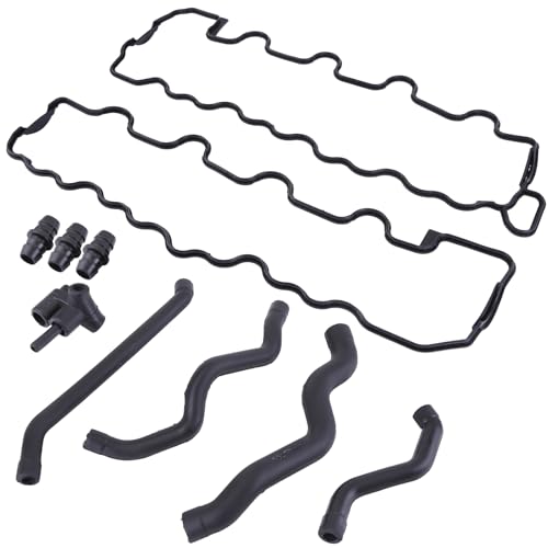 Aublinto Pack of 2 Engine Valve Cover Gasket and Hose Set Fit for Mercedes-Benz ML320 ML350 ML430 E320 CLK320 C280 SLK320 C240 S500 SLK320 Replace 20180482 1120180282 1120180182 1179901578 VS50758R by Aublinto - Used condition - US$29.41