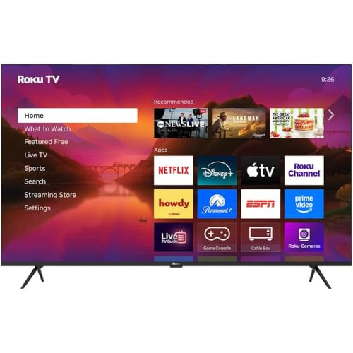 Image of Roku 75R6C7KIT1 75 inch Class Plus Series 4K QLED Mini LED Smart TV Dolby Vision HDR10 Plus 120Hz WiFi Voice Remote HD