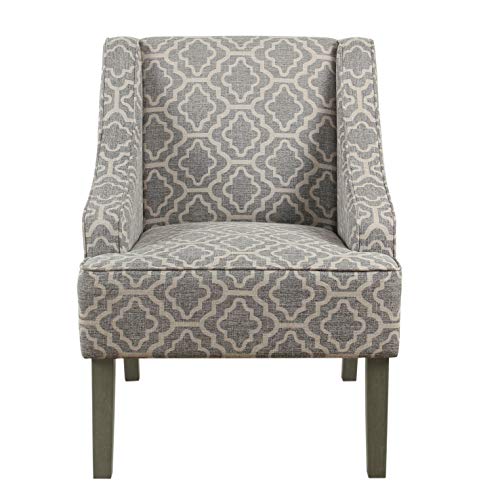 Image of HomePop Classic Swoop Arm Accent Chair - Ash Geometric