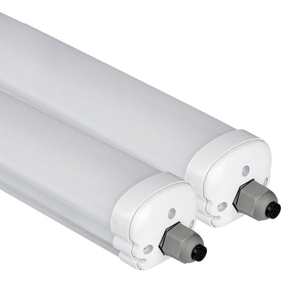 2x LED Decken Wannen Feucht- Nassraum Lampe Leuchte Keller Werkstatt Garage Kaltweiß 4320lm 36 Watt