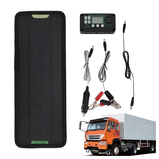 Mantenedor de gotejamento de bateria solar, kit de carregamento solar para carro,Carregador solar para bateria de carro 12V/24V - Carregador de bateria de carro plug and play para barcos, Fpgear