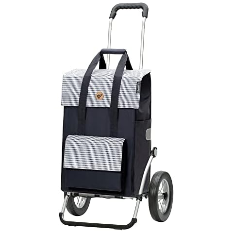 Sondermodell Andersen Einkaufstrolley Royal mit Metallspeichenrad 25 cm und 49 Liter Einkaufstasche Milla blau Cover