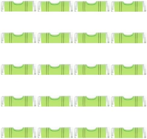 JYK Mini Cylindrical Level 20pcs, 9.5x34mm Small Horizontal Bubble Levels - Bubble Spirit Level Measuring Tools for Construction, DIY, and Layout image 3