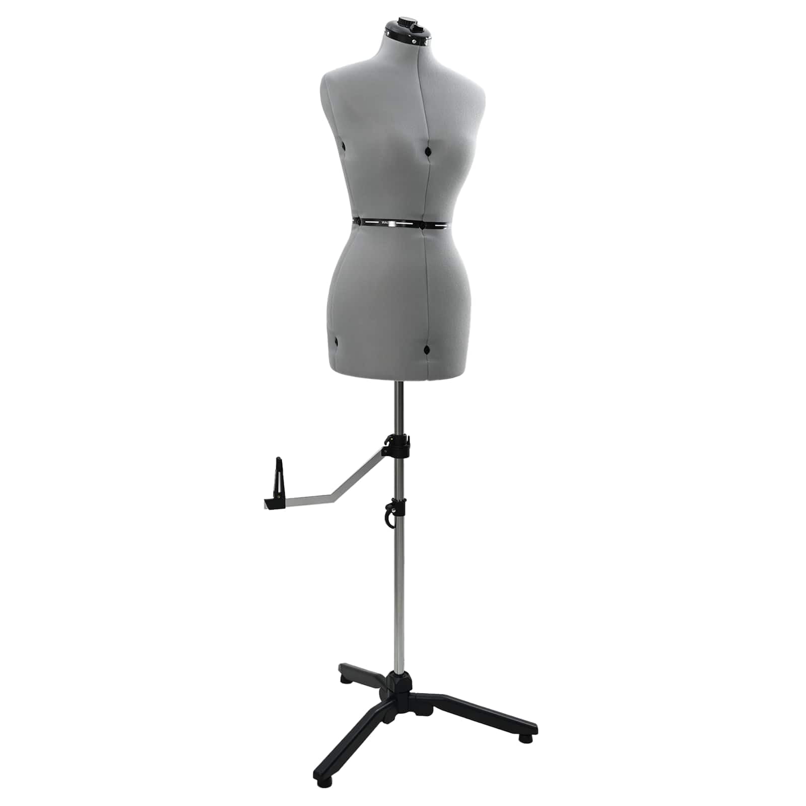 Maniquí de costura para mujer ajustable, busto de costura talla S, torso de terciopelo con soporte, altura ajustable 95-160 cm, alfiletero para diseño de moda