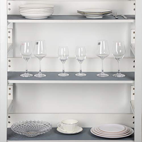 Shelf Liner, Non Adhesive Cabinet Liner, Non-Slip Drawer Liner 17.5 Inches x 20 FT Cupboard Liner Washable Refrigerator Mats for Pantry Cabinet, Kitchen Drawer, Bathroom Shelves,Shoe Rack-Grey - Thumbnail 5
