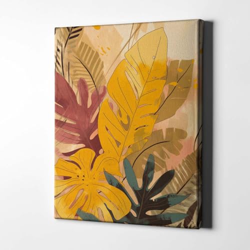 Feuilles tropicales dorées Spiffing Prints Tropical Radiance III cadre petit format