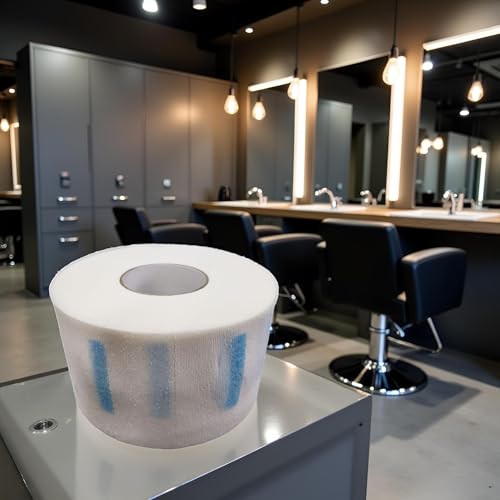 1 Rolle weiße Haarschneidestreifen, dehnbares Nackenband, Nackenband, Papiertücher, Haarentfernung, Wachsstreifen für Friseurladen, Haarschneiden, Styling-Salon-Zubehör