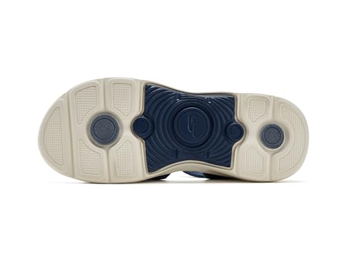 Skechers SKECHERS, Womens, On-The-Go GO Walk Arch Fit 2.0 Sandals w/Shiny Yarn, Navy, 9, B - Medium