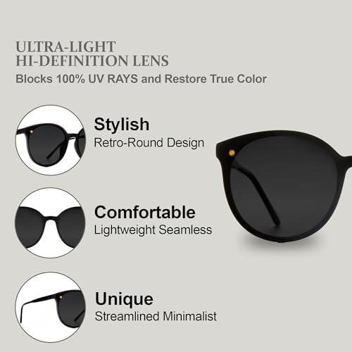 NYS Collection Polarized: Women’s Oversized Round Sunglasses, Stylish, Lightweight, Comfortable, Durable, 100% UV Protection4