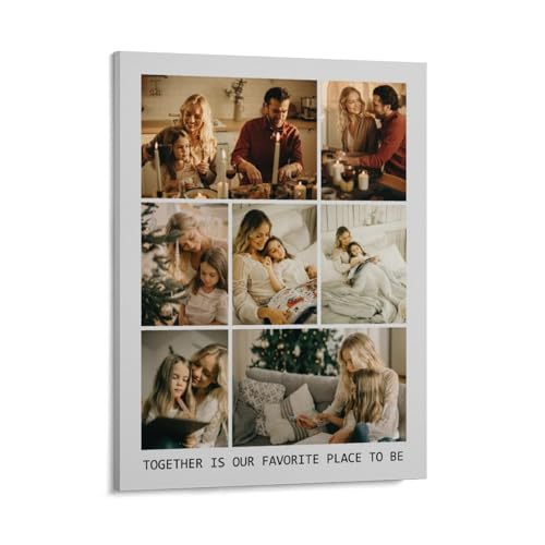 Canvas Prints with Your Photos Canvas Pictures Custom Personalized Photo Collage Customized Picture Photos on Canvas Frames 7 Photo Print Wall Art Gifts for Couple Framed