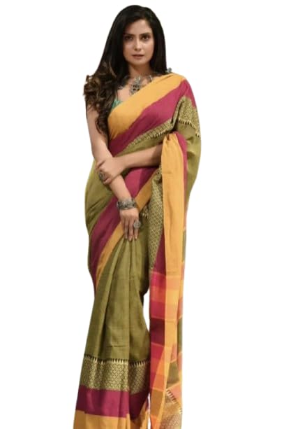 SABITA CUSTOMERY Cotton Handloom Saree With Blouse Piece For Women - Review, Price and Buying Guide