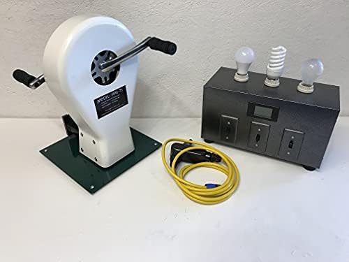 Pedal Power Generator Industrial Heavy Duty Hand Crank Generator Light Bulb Watts Comparison Box - HPG Human Power Generator 75 Watts…