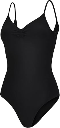 Dance Elite Camisole Leotard For Women - Lana - Womens Dance Leotard With High Leg And V-Neck