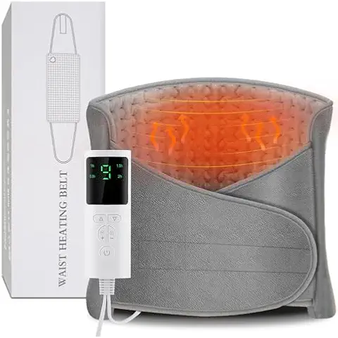 Heating Pad for Back Pain Relief Period Cramps, Electric Wearable Heating Pad for Neck Shoulder, Menstrual Waist Heat Pad Wrap Belt with 9 Heat Level, 4 Timer Setting, Gifts for Women Men (12"x50") Cover