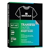MECOLOUR Transfer Paper for t Shirt Heat Transfer Paper 100 Sheets for Dark Fabric