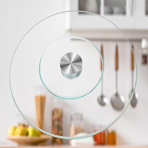 Generico Piatto Girevole Da Tavolo In Vetro, 60cm 70cm 80cm 90cm 100cm Grande Vassoio Da Portata Lazy Susan Girevole, Vassoio Rotante Rotondo Per Cucina Casa(70cm(27.56in))