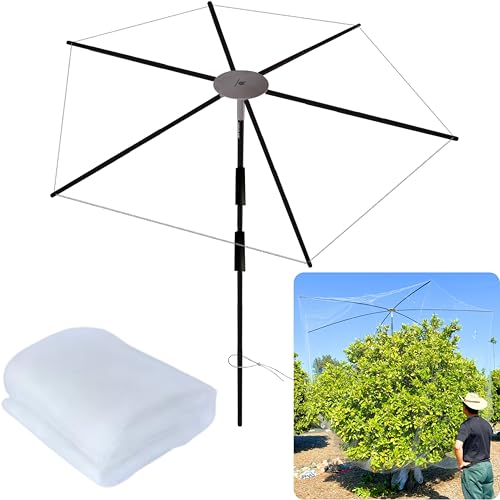 FiberX Large Fruit Tree Netting Frame Kit, 50x50 FT Bird Netting Nylon Garden Protection Cover, Lightweight Rust-Free Frame, Easy Installation.