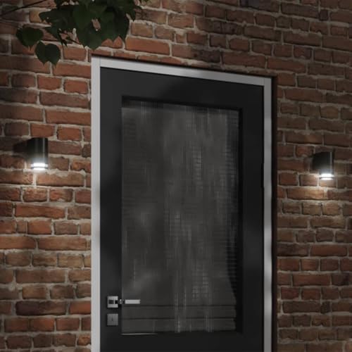 QUAHEAS Lámpara de pared exterior de aluminio fundido a presión, IP44, resistente a la intemperie, con difusor de PC, 7,5 x 10,5 x 13,5 cm, para jardín, terraza, balcón, entrada, iluminación y