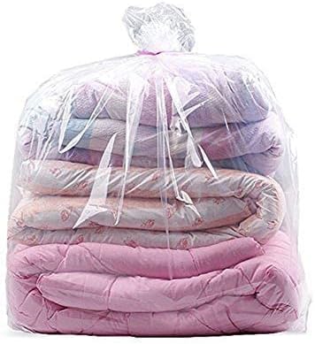 32x39 Inches Comforter Storage Bags Dustproof Moistureproof Jumbo Plastic Storage Bags for Blanket Clothes and Big Plush Toys Set of 10