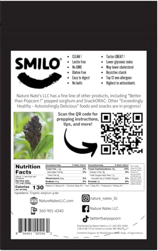 Organic Black Sorghum Grain (15 oz), Gluten Free Grain, Grown in USA, Great For Oatmeal, Stir-Fry, Pilaf, Flour-grinding, Salad Garnishing