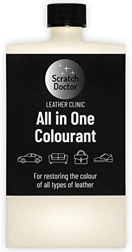 Scratch Doctor All in One Leather Colourant Self Seal Leather Dye Repair Paint for Furniture, Sofas, Car Seats (Black, 250ml)