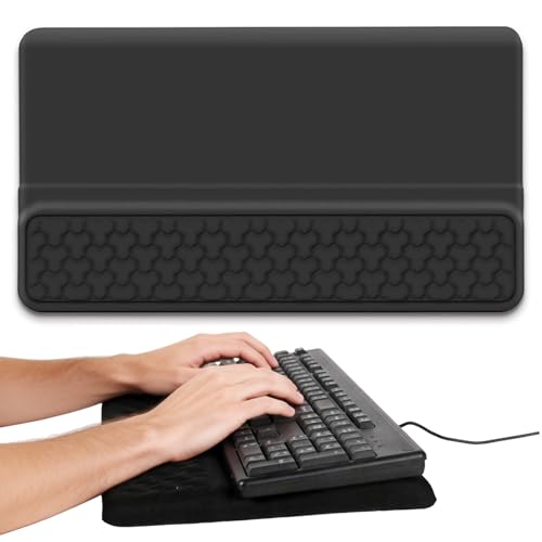 Zyiphor Ergonomiskt skrivbordshandledsstöd, halkfritt handledsstöd mekaniskt speltangentbord tangentbord, kontor, skrivning, spel (svart)