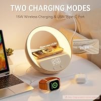 COLSUR Wireless Charger mit Bluetooth Lautsprecher Tageslichtwecker – Ansicht 4