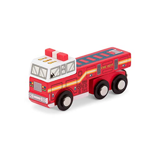 Battat - Wooden Vehicles – Miniature Wooden Toy Cars & Trucks Including Toy Airplane, Steamroller, & Police Car For Toddlers 3-Years-Old & Up (6-Pcs) #TOP4