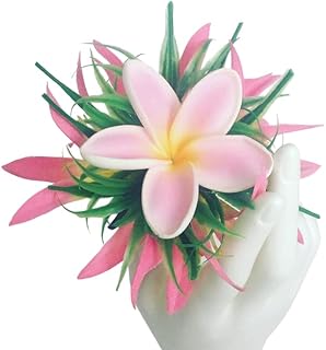 Moana Hair Clip Hawaiian Flower Hairpiece Beach Lilo Blossom Hair Accessory for Women Large Adult Hair Clip Granchos Para el cabello Realistic Luau Hula Orchid Hair Barrette by Aviella Aloha