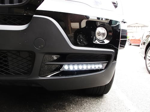 image for iJDMTOY 9-LED Euro Xenon White LED Daytime Running Light Kit, Compatib