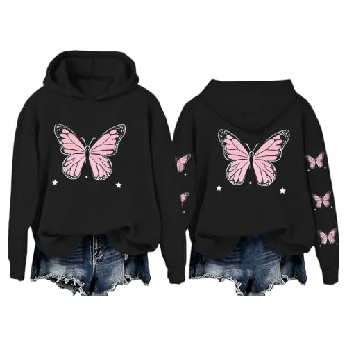 Cute Hoodies For Women Y2K Graphic Hooded Drawstring Long Sleeve Sweatshirt - image 4