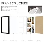 11x14 Collage Picture Frame, 4x6 Collage Picture Frame, Displays Five 4x6 inch Photos, or 11x14 (Without Mat) Wall Decor Wall Hanging or Tabletop, Black. - Image 3