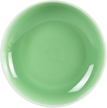 Plates Dinnerware 4PCS Celadon Dish for Salad Microwave and Dishware Safe7.5 Inch, Green