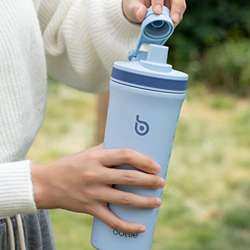 BOTTLE BOTTLE Stainless Steel Protein Shaker Bottle with Handle for Men and Women 770ml(26oz) Insulated Metal Gym Water Bottles for Protein Powder(blue) - Image 6