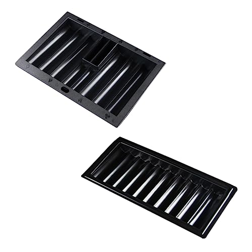 CORHAD 2pcs Chip Tray Poker Table Poker Chip Rack Shoe Craps Table Acrylic Table Poker Chip Storage Tray Chip Container Acrylic Chip Carrier Serving Tray Desk Plastic Holder
