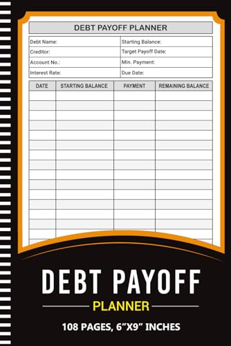 Debt Payoff Planner: Simple Debt Tracking Log Book to Organize Pa...