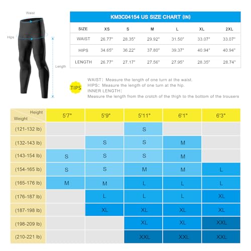 Santic Calças de ciclismo masculinas acolchoadas térmicas para mountain bike, leggings de lã para o