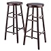 Winsome Wood Shelby 2-Pc Swivel Seat Bar Stool Set - Walnut