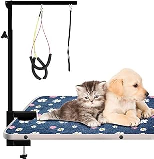 Urban Deco Dog Grooming Arm with Clamp Innovative Portable Two Grooming Arms - 41 inch Height Adjustable and Free Two No Sit Haunch Holder for Large and Small Dogs,Cats Dark Grey