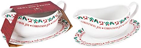 Harvey and Mason Set Of 4 Dinner Plates Joy Range Porcelain Festive Christmas Dinner Setting Decor Party