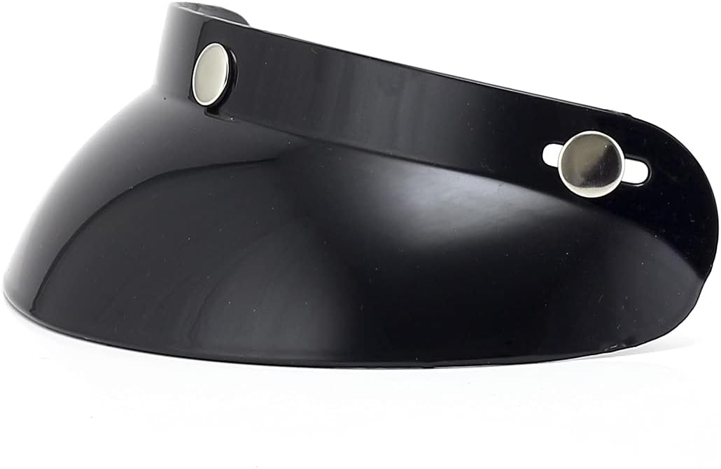 3/4 Open Face helmet, Motorcycle Helmet Flat Leather with Bubble Shield Brown (XL)