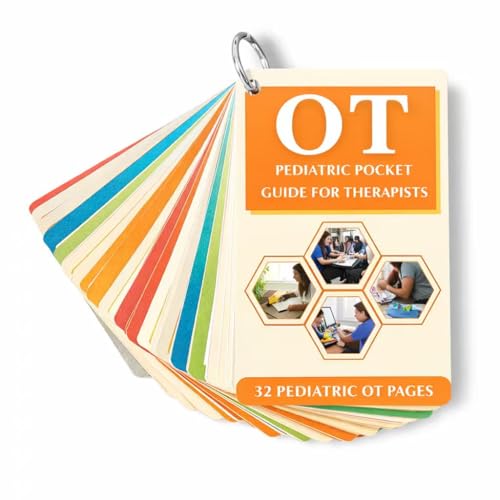 Pediatric Occupational Therapy Cards - OT Pediatric Pocket Guide for Students & Fieldwork - Durable PVC Reference for Milestones, Reflexes & Conditions - Tools & Gifts for Occupational Therapists
