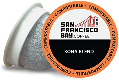 San Francisco Bay Compostable Coffee Pods - Kona Blend (36 Ct) K Cup Compatible including Keurig 2.0, Medium Roast